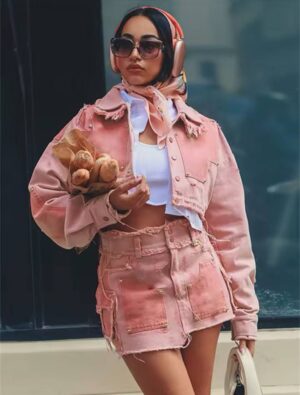 Ensemble Denim Chic en Rose